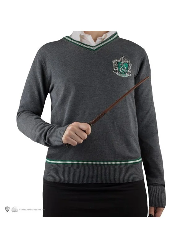 Bild von Harry Potter, Pullover, Slytherin - Grey Knitted Sweater - Medium, Grau, (M)