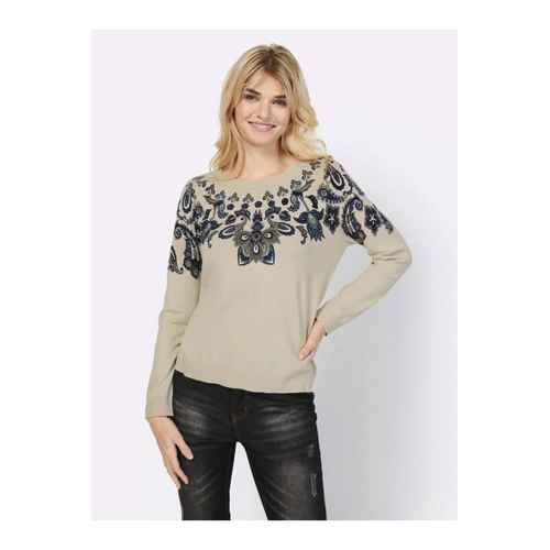 Bild von Eleganz und Komfort: Der heine Strickpullover Druck-Pullover