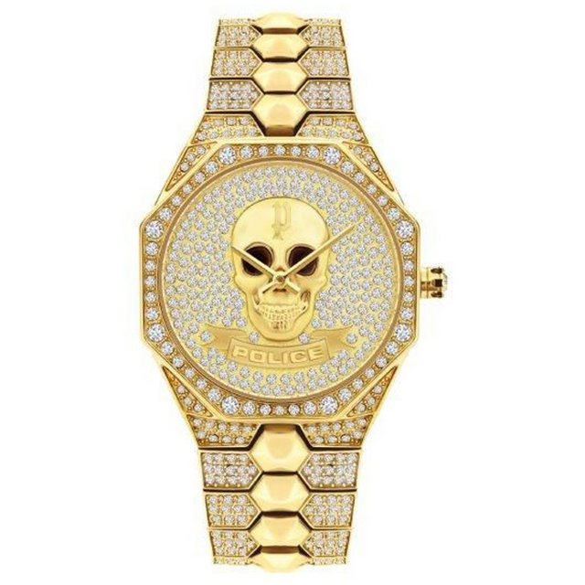 Bild von Police Unisex Erwachsene Analog Quarz Uhr mit Edelstahl Armband PL16027BSG.22M