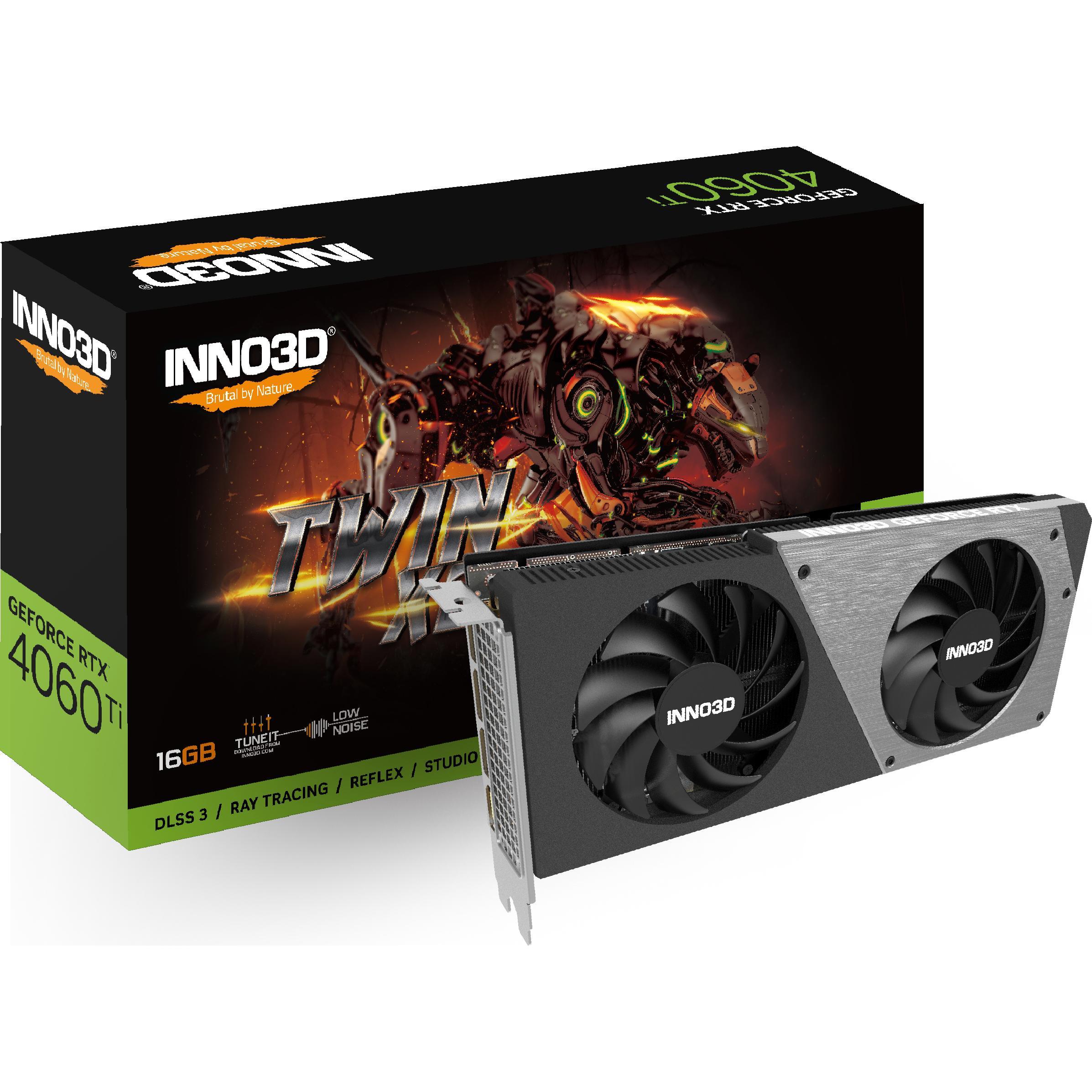 Bild von INNO3D GeForce RTX 4060Ti TWIN X2 16GB GDDR6 Grafikkarte 3xDP/HDMI