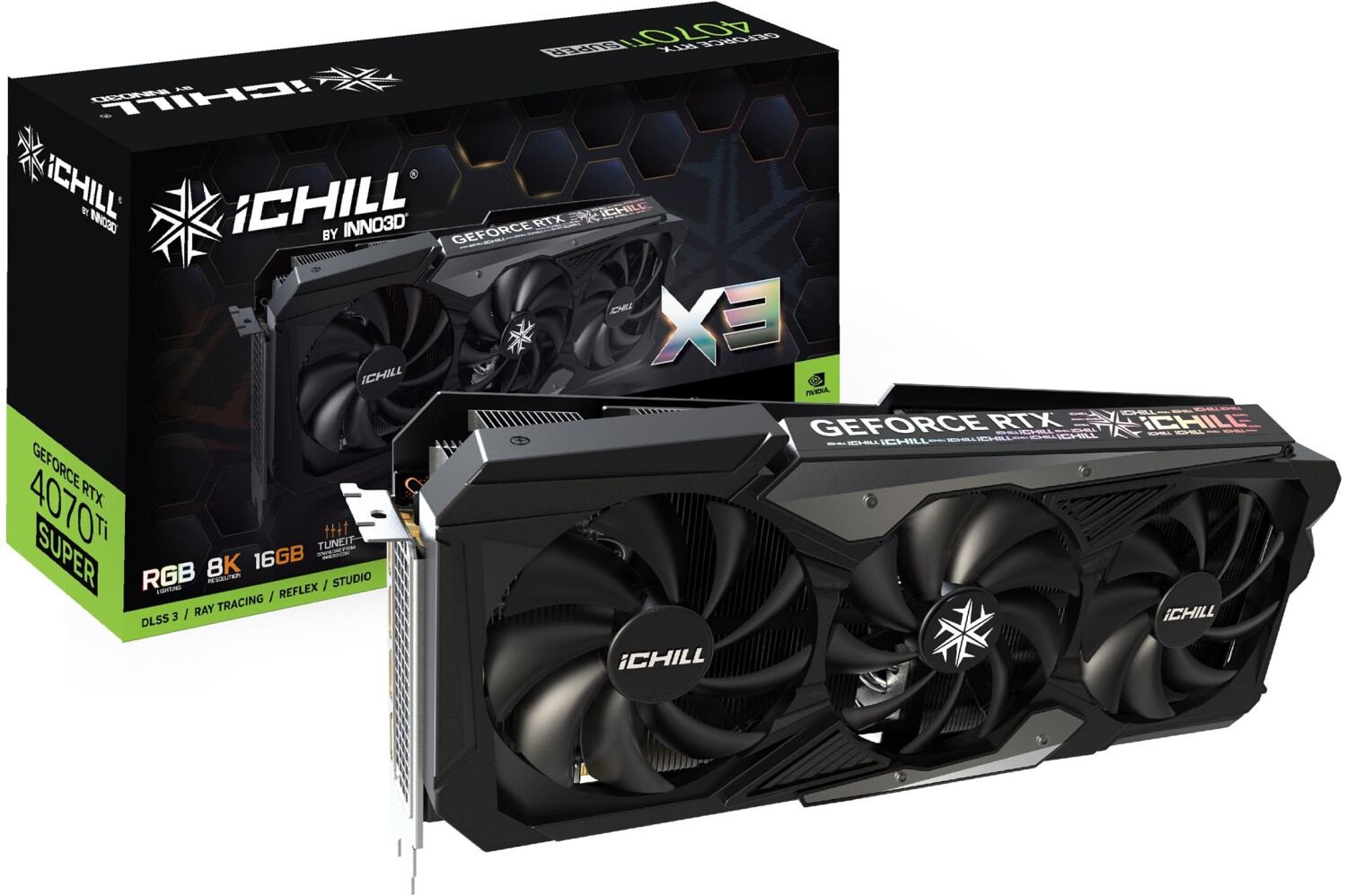 Bild von Inno 3D Grafikkarte Nvidia GeForce RTX 4070 Ti Super TWIN X2 OC 16GB GDDR6X-RAM PCIe x16 HDMI®, Dis