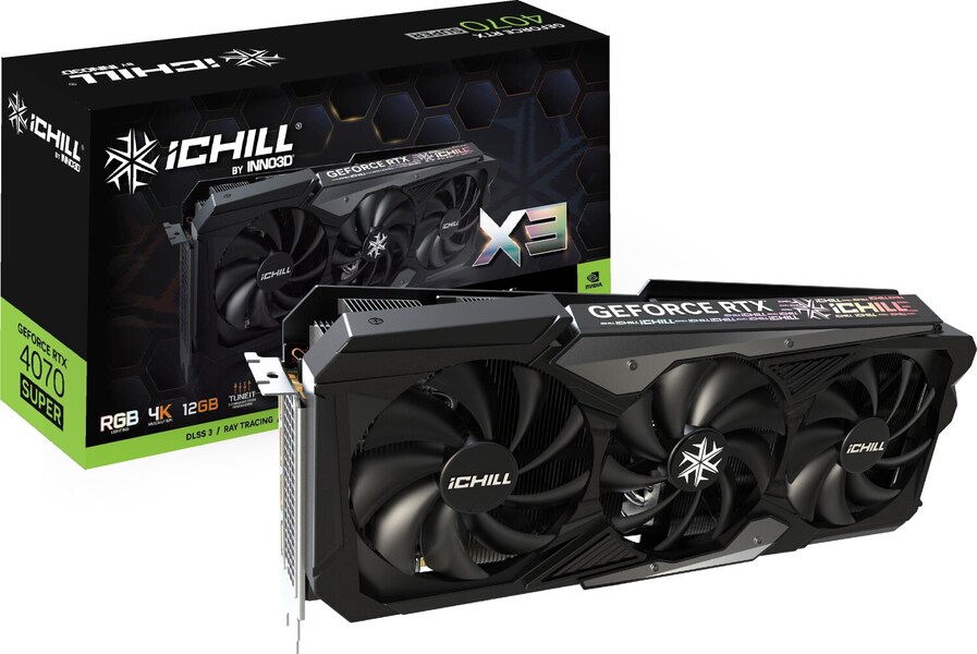 Bild von Inno 3D Grafikkarte Nvidia GeForce RTX 4070 Super ICHILL X3 12GB GDDR6X-RAM PCIe x16 HDMI®, Display