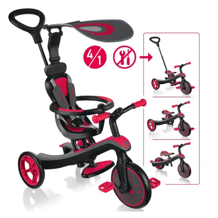 Bild von Authentic Sports Dreirad Globber Trike Explorer 4 in 1 rot