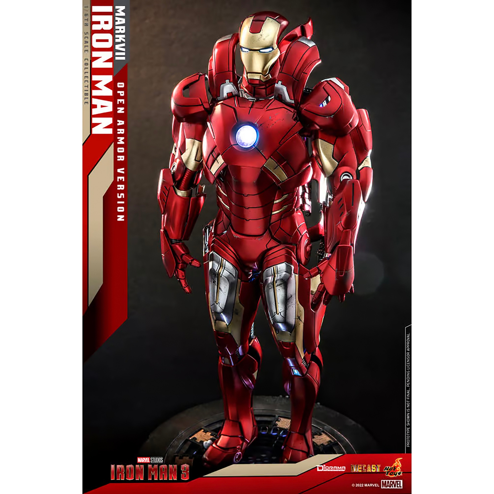 Bild von Hot Toys 1:6 Scale Marvel Iron Man 3 - Iron Man Mark VII Open Version Statue