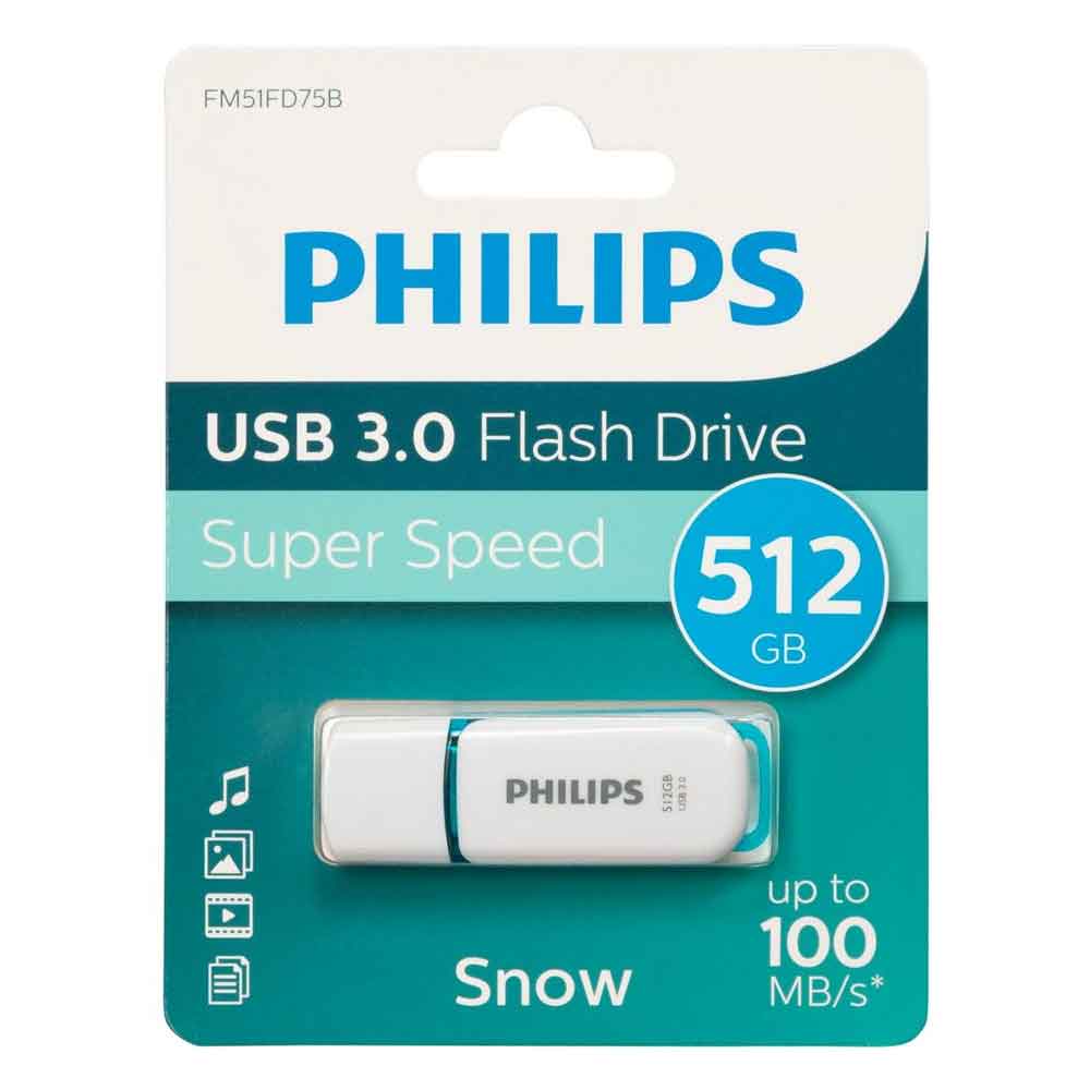 Bild von Philips Snow Edition Super Speed 3.0 USB-Flash-Laufwerk 512 GB für PC, Laptop, Computer Data Storage, Lesegeschwindigkeit bis zu 120 MB/s