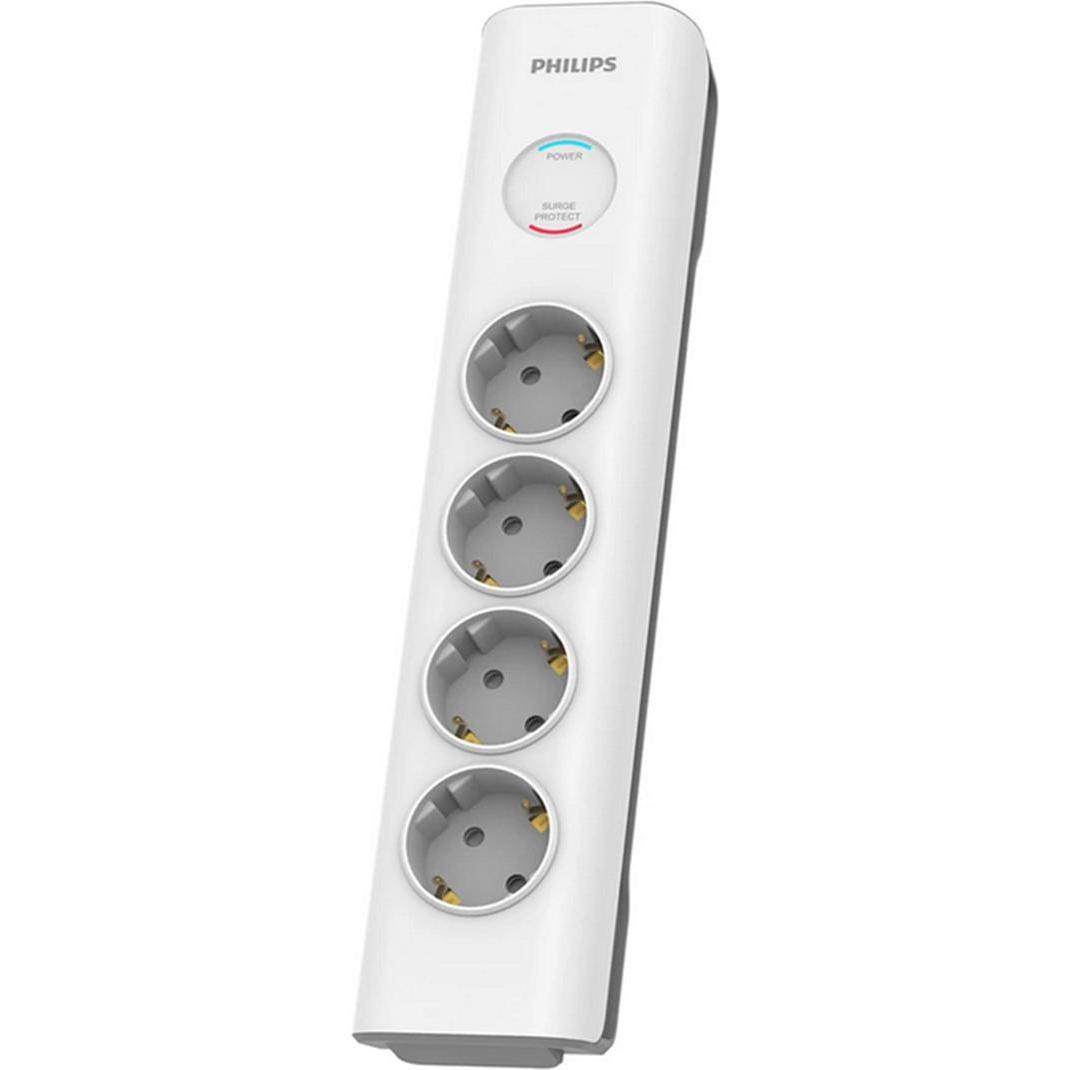 Bild von Philips, Steckdosenleiste, Surge protector SPN7040WA/58, 4 Outlets, power cord, 600 joules of surge protection (4 x, 2 m)
