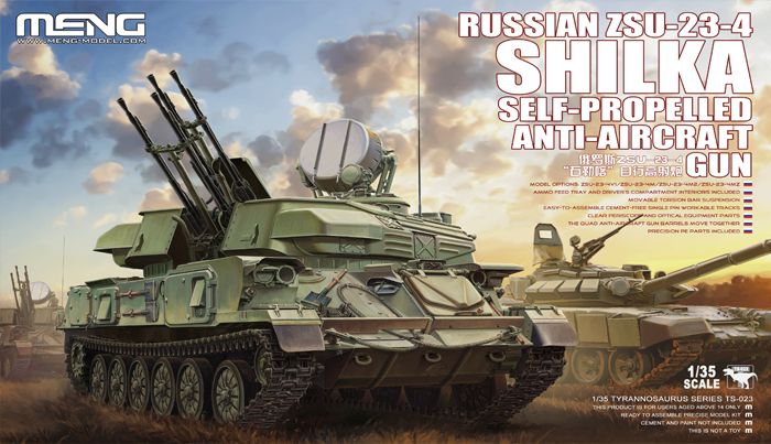 Bild von Meng Russian ZSU-23-4 Shilka Self-Propelled Anti-Aircraft Gun 1/35 TS-023 Tank