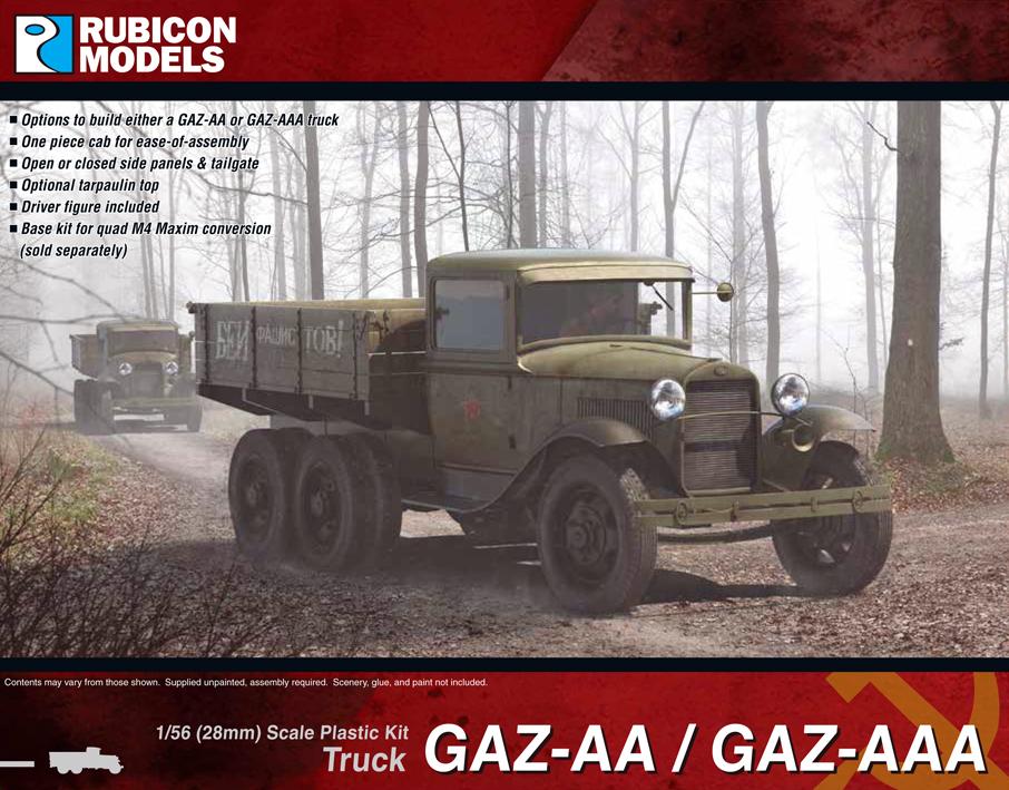 Bild von Rubicon Models GAZ-AA / GAZ-AAA Truck 1/56 28mm Sowjet Union WWII LKW UdSSR