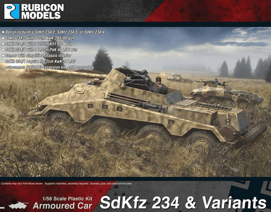 Bild von Rubicon Models SdKfz 234 & Variants Armoured Car 1/56 28mm GER Deutsche Panzer