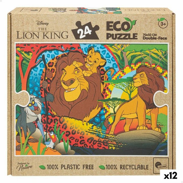Bild von Disney The Lion King Puzzle, Puzzleteile, Kinderpuzzle The Lion King Beidseitig 24 Stücke 70 x 1,5 x 50 cm (12