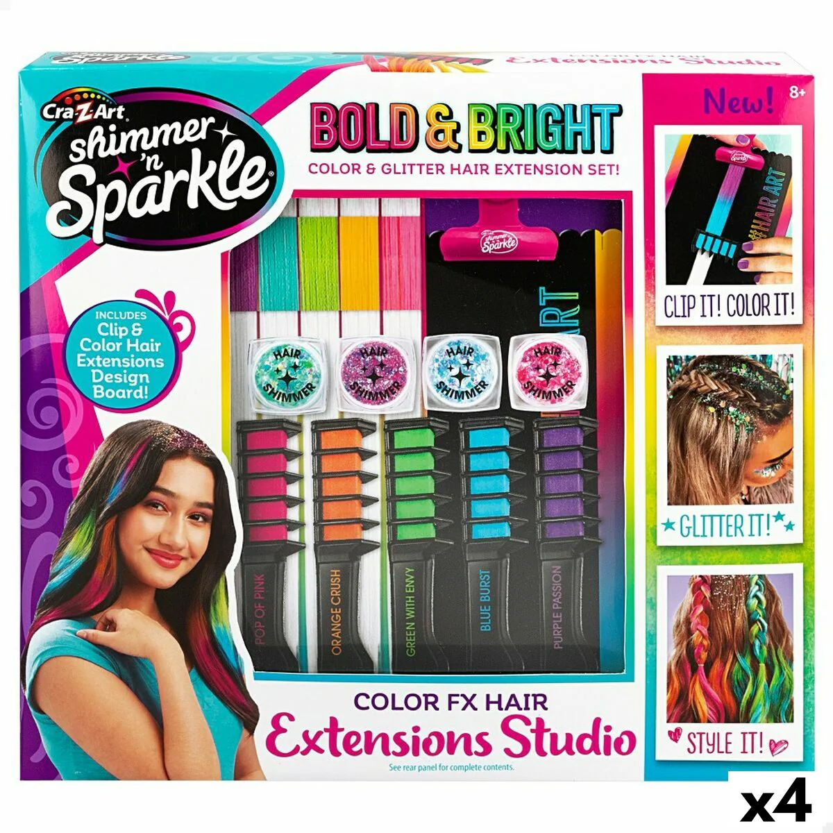 Bild von Friseur Set Cra-Z-Art Haarverlängerungen (4 Stück)