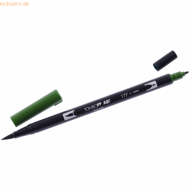 Bild von 6 x Tombow Dual-Fasermaler ABT mit Rundspitze/Pinselspitze dark jade