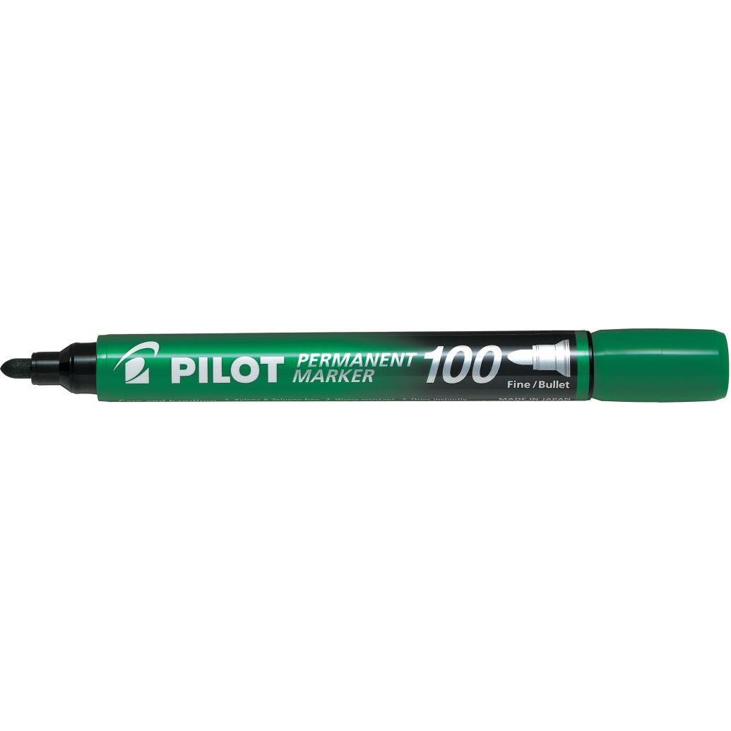Bild von Pilot, Marker, Permanent Marker 100 (Grün, 1 mm, 1 x)