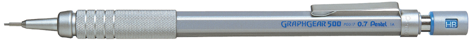 Bild von Pentel GraphGear500 PG517 Druckbleistift mit Metall-Griffzone, 0.7 mm, Härtegrad HB (1 Stück)