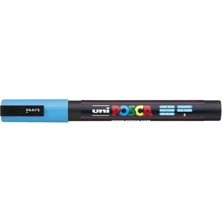 Bild von uni-ball 186540 - POSCA Marker mit feiner Rundspitze, hellblau