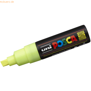 Bild von uni-ball 182675 - POSCA Marker mit breiter Keilspitze, neon gelb