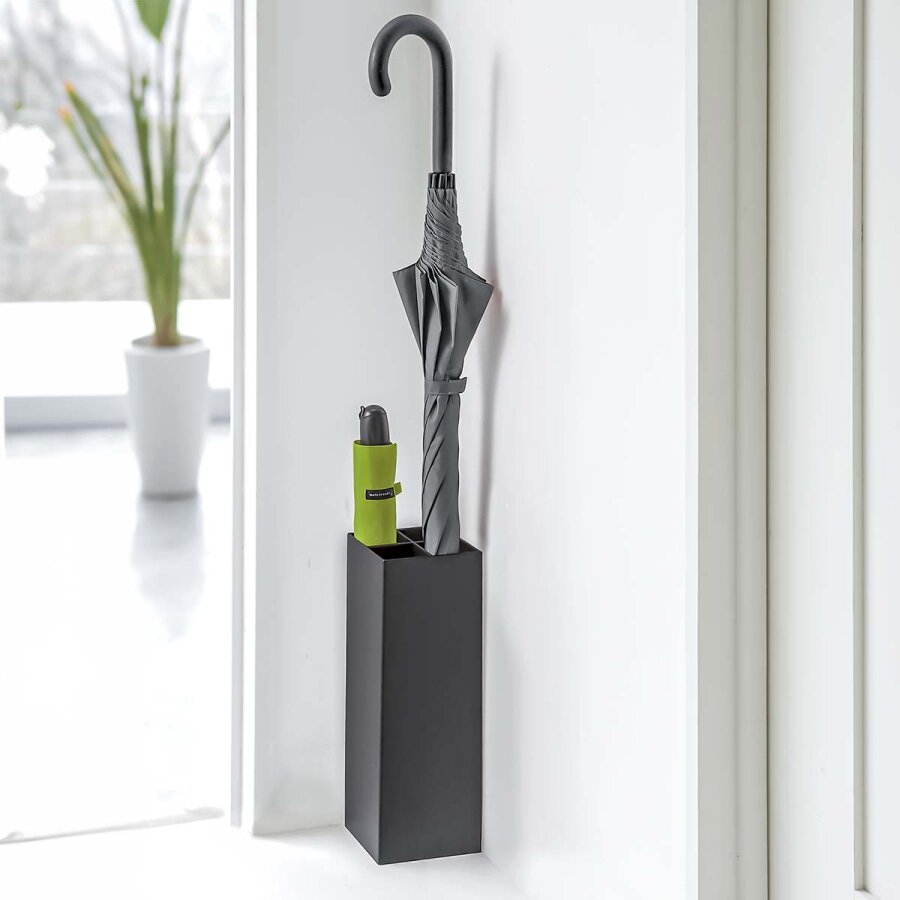 Bild von Yamazaki Schirmständer "Smart" Regenschirmständer platzsparend 11x30x11cm, Schirmhalter, besonders klein, für bis zu 4 Regenschirme, aus Metall