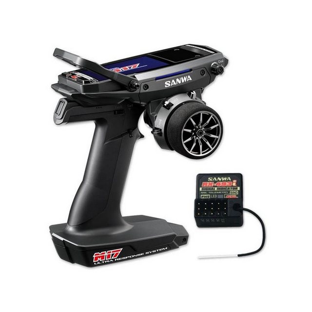 Bild von SANWA Fernsteuerung / Sender M17 - RX-493i / ohne Servos/ TX/RX Farb-Touch-Display / SAN101A32483A