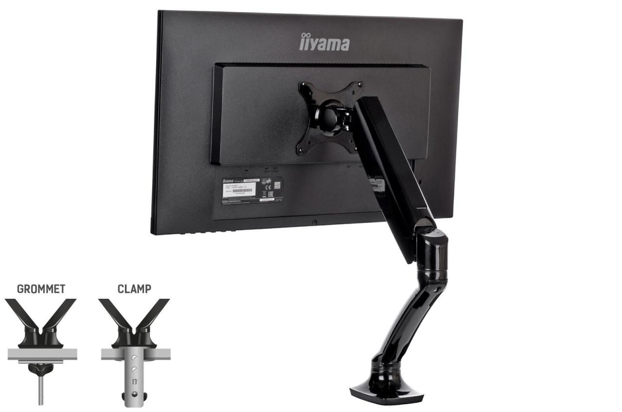Bild von Iiyama DS3001C-B1 - Verstellbarer Arm für Monitor - Schwarz - Bildschirmgröße: 25.4-68.6 cm (10-27) - Tischmontage (optional)