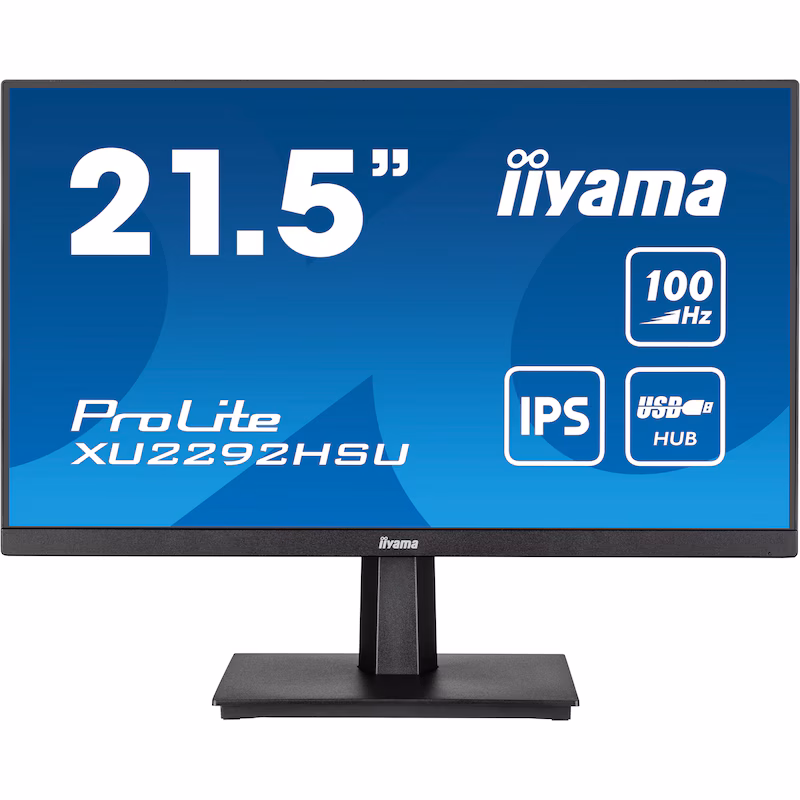 Bild von Iiyama ProLite XU2292HSU-B6 - LED-Monitor - 55.9 cm (22) (21.5 sichtbar) - 1920 x 1080 Full HD (1080p) @ 100 Hz - IPS - 250 cd/m² - 1000:1 - 0.4 ms - HDMI, DisplayPort - Lautsprecher - mattschwarz (XU2292HSU-B6)