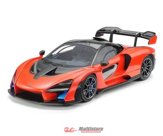 Bild von TAMIYA 24355-000 McLaren 1:24 Senna, originalgetreue Nachbildung, Modellbau, Plastik Bausatz, Basteln, Hobby, Kleben, Modellbausatz, Zusammenbauen, unlackiert, rot, Mittel