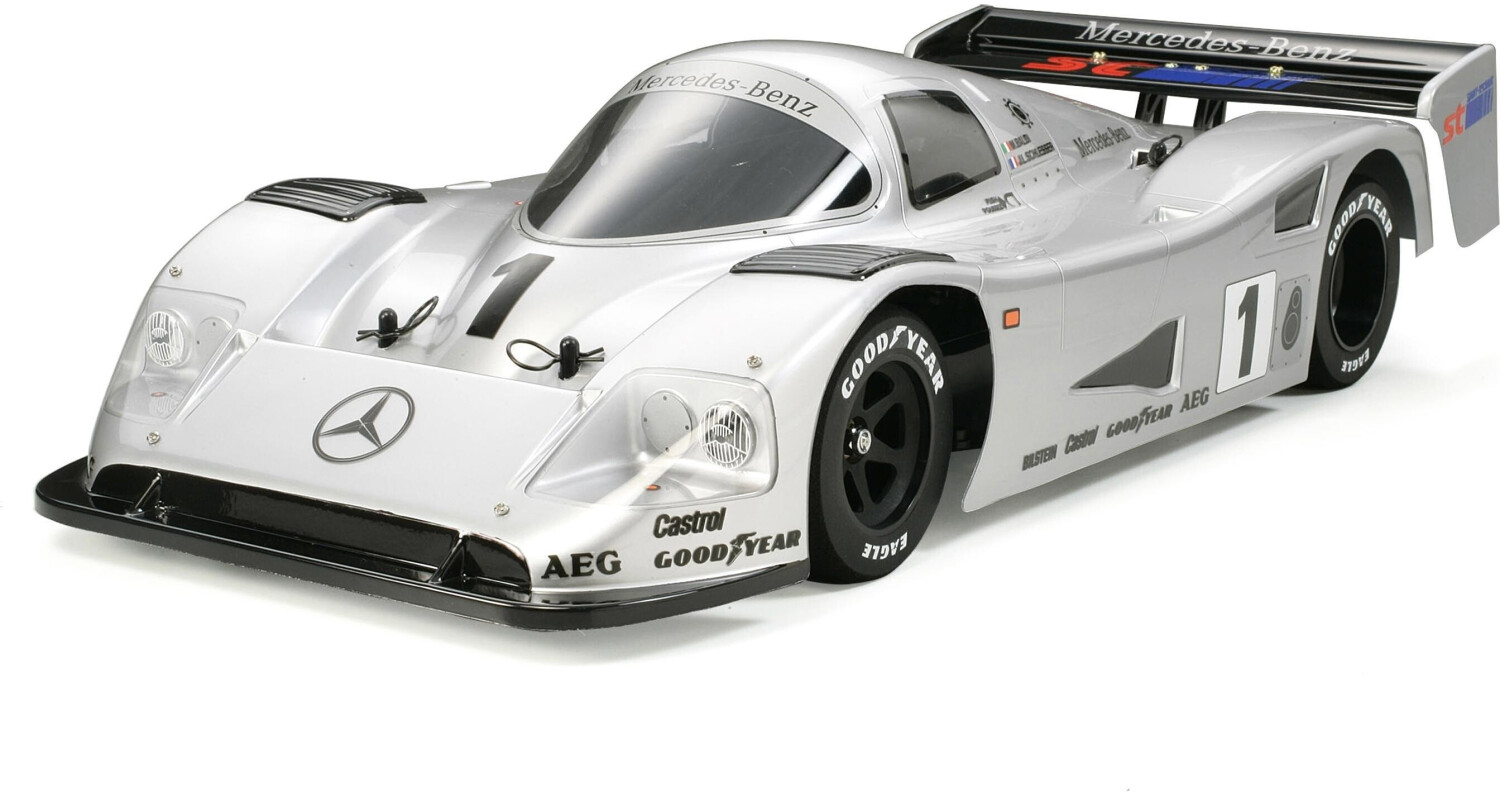 Bild von TAMIYA 47484 1:10 RC Mercedes-Benz C11 1990 Gr.C 2WD - Funkferngesteuertes Auto, Auto, Modell, Bauen, Hobby, RC-Bausatz, unlackiert, Silber