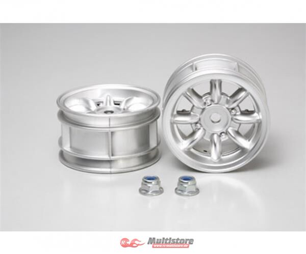 Bild von TAMIYA M-Chassis 8-Spei. Felgen (2) Chrom 24mm / 300050676