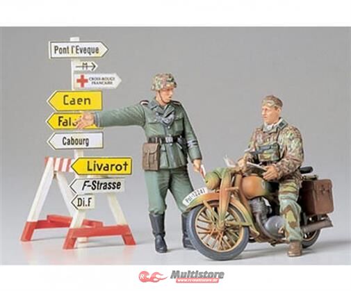 Bild von TAMIYA 1:35 Diorama-Set Motorrad m.Wegwei.(2) / 300035241