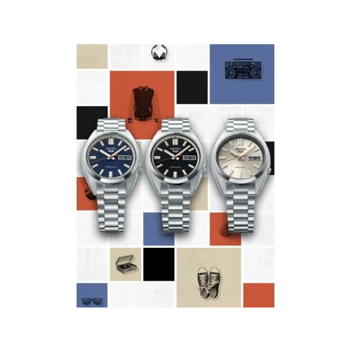 Bild von Seiko SRPK91K1 Herrenuhr 5 Sports Automatik Silbergrau