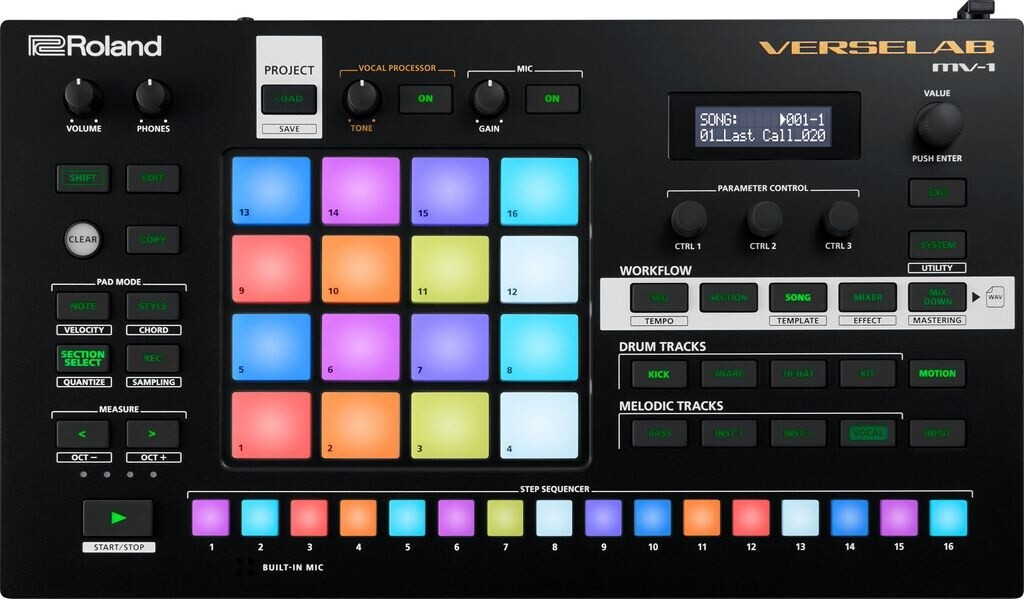 Bild von Roland Verselab MV-1 (Groovebox), MIDI Controller, Schwarz