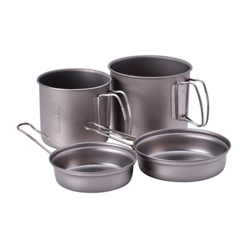 Bild von Snow Peak - Titanium Trek Combo - Kochset grau