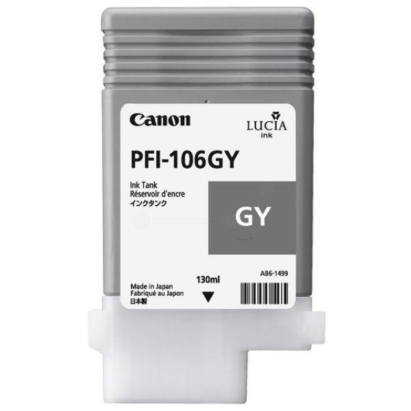 Bild von Canon PFI-106 GY - Grau - Original - Tintenbehälter - für imagePROGRAF iPF6400, iPF6400SE, IPF6450 (6630B001AA)