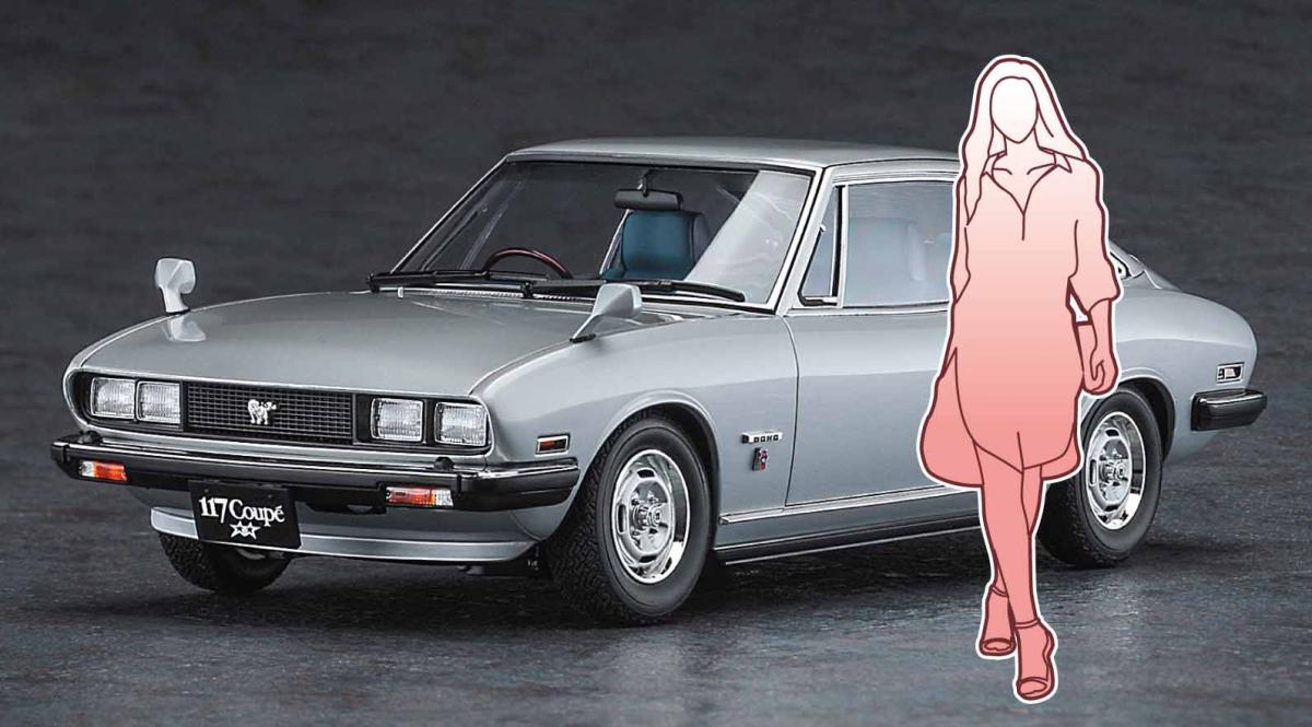Bild von Isuzu 117 Coupe mit Figur