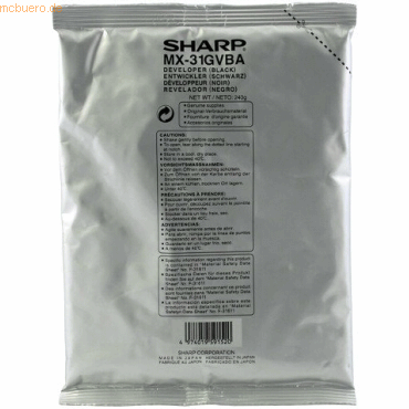 Bild von Sharp Sharp MX-31GVBA Entwickler schwarz 100.000 Seiten Schwarz Sharp MX 2600 N 4100 (BK), Toner