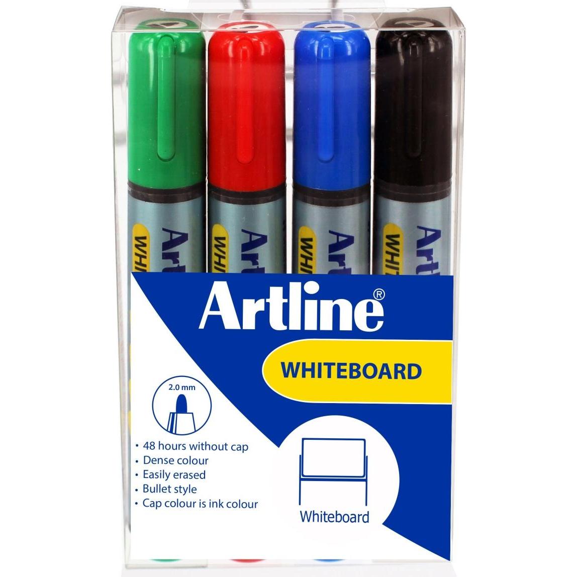 Bild von Artline, Marker, Whiteboard Marker nicht nachfüllbar (Mehrfarbig, 2 mm, 4 x)