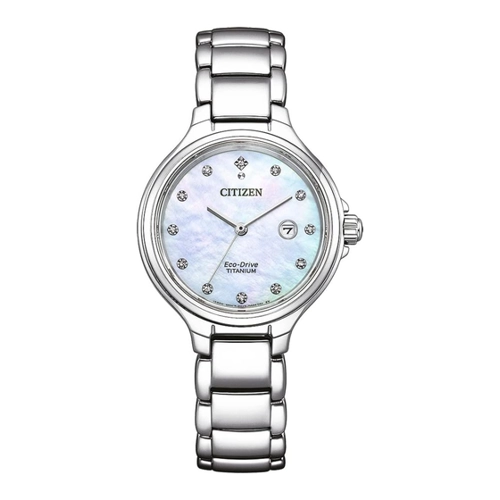Bild von Eco Drive Super Titanium Damenuhr Perlmutt