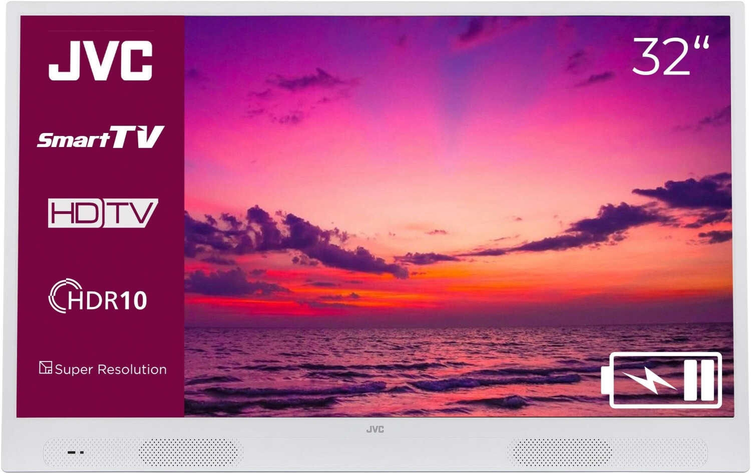 Bild von JVC LT-32VHP256W LCD-LED Fernseher (80 cm/32 Zoll, HD-ready, Smart TV, Tragbar, HDR, Triple-Tuner, 6 Monate HD+ inklusive)