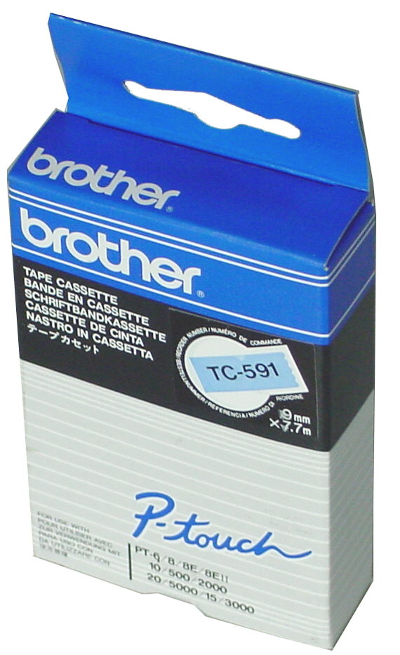 Bild von Brother Beschriftungsband Schriftbandkassette 12mm TC-401 rot/schwarz