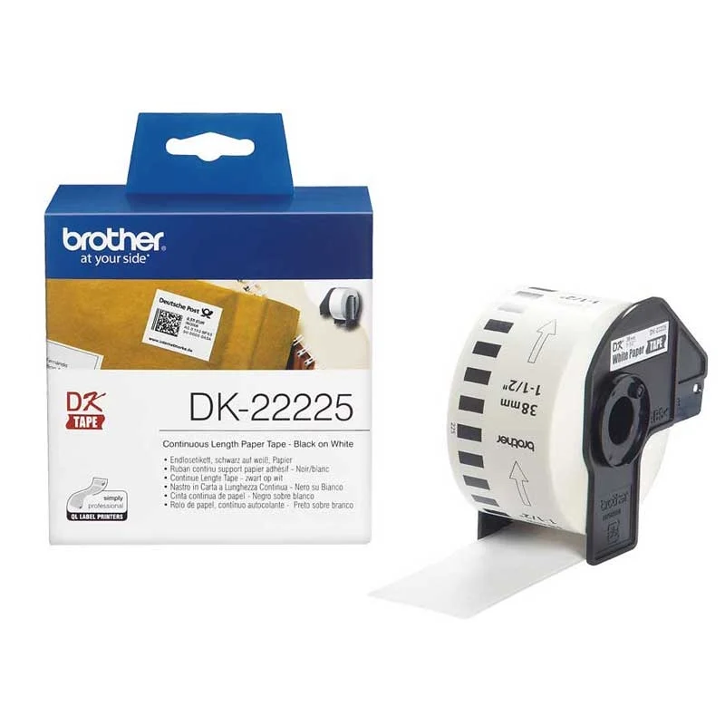 Bild von Brother DK-22225 - Endlos-Papieretiketten - Rolle (3,8 cm x 30,5 m) - 1 Rolle(n) - für QL 1050, 1050N, 1060N, 500, 500A,