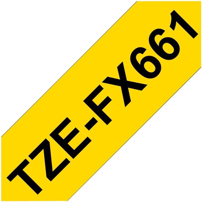 Bild von Brother TZe FX661 - Flexitape - Schwarz auf Gelb - Rolle (3,6 cm x 8 m) - 1 Rolle(n) - für P-Touch PT-3600, PT-550, PT-9200, PT-9500, PT-9600, PT-9700, PT-9800 (TZEFX661)