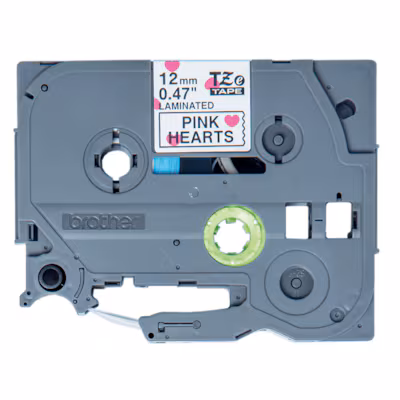 Bild von Brother TZe-MPPH31 P-touch Schriftband (laminiert), schwarz auf rosa Herz, 4m