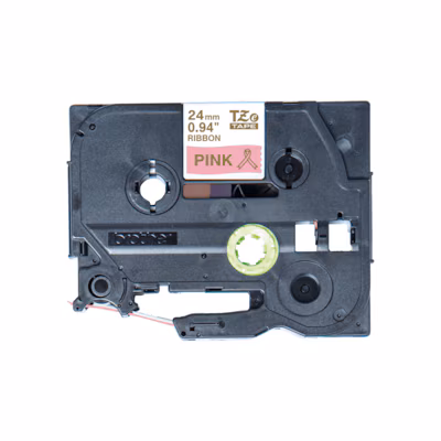 Bild von Brother P-touch Textil-Schriftband, 24 mm - Gold auf Rosa