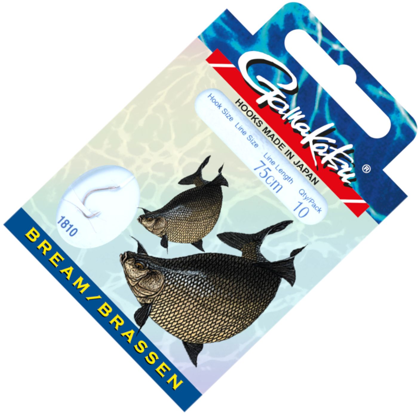 Bild von Gamakatsu Bream Feeder LS-1810 Haken 75cm - 10 gebundene Angelhaken