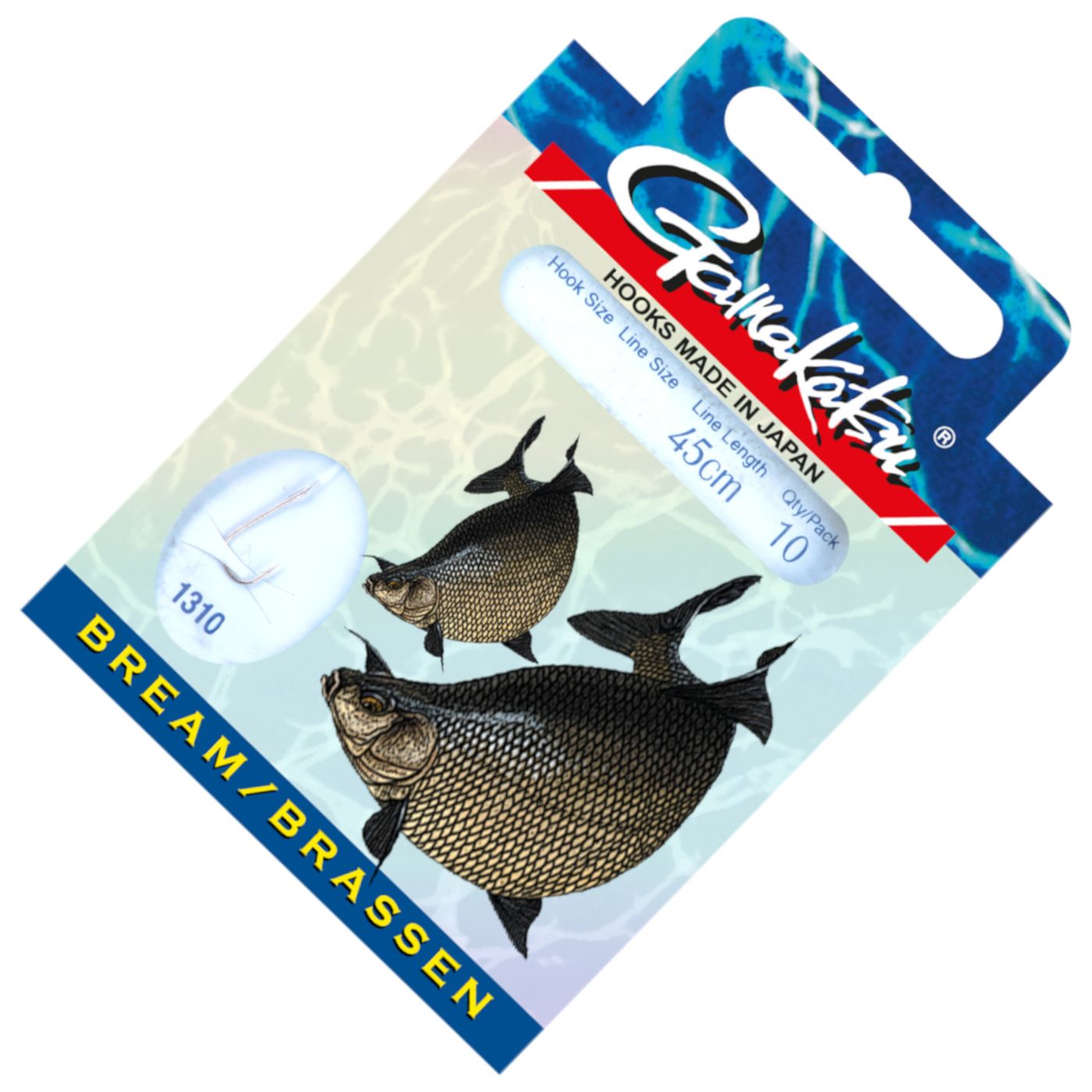 Bild von Gamakatsu Stipphaken Gamakatsu Bream LS-1310 Haken 45cm - 10 gebundene Angelhaken