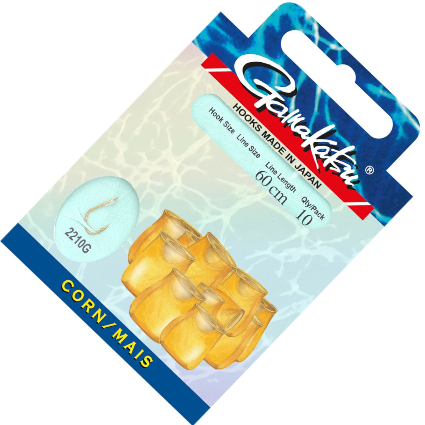 Bild von Gamakatsu Corn LS-2210 Haken 60cm - 10 gebundene Maishaken