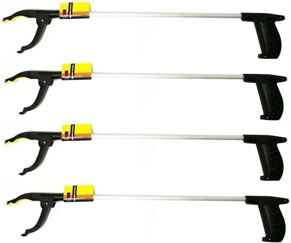 Bild von 4er Set Universal Alu Greifzangen für Abfall, Müll und Garten
