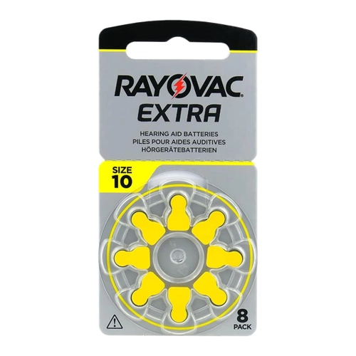 Bild von Rayovac Extra Advanced Gr. 10 Hörgerätebatterien 8er Blister PR70 Gelb 24610 10AUX-8XEMF