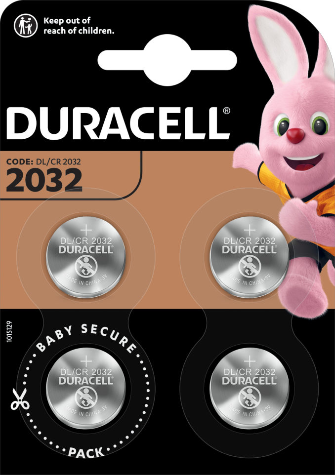Bild von Duracell Single-use battery CR2032 (4 Stk., CR2032, 225 mAh), Batterien + Akkus