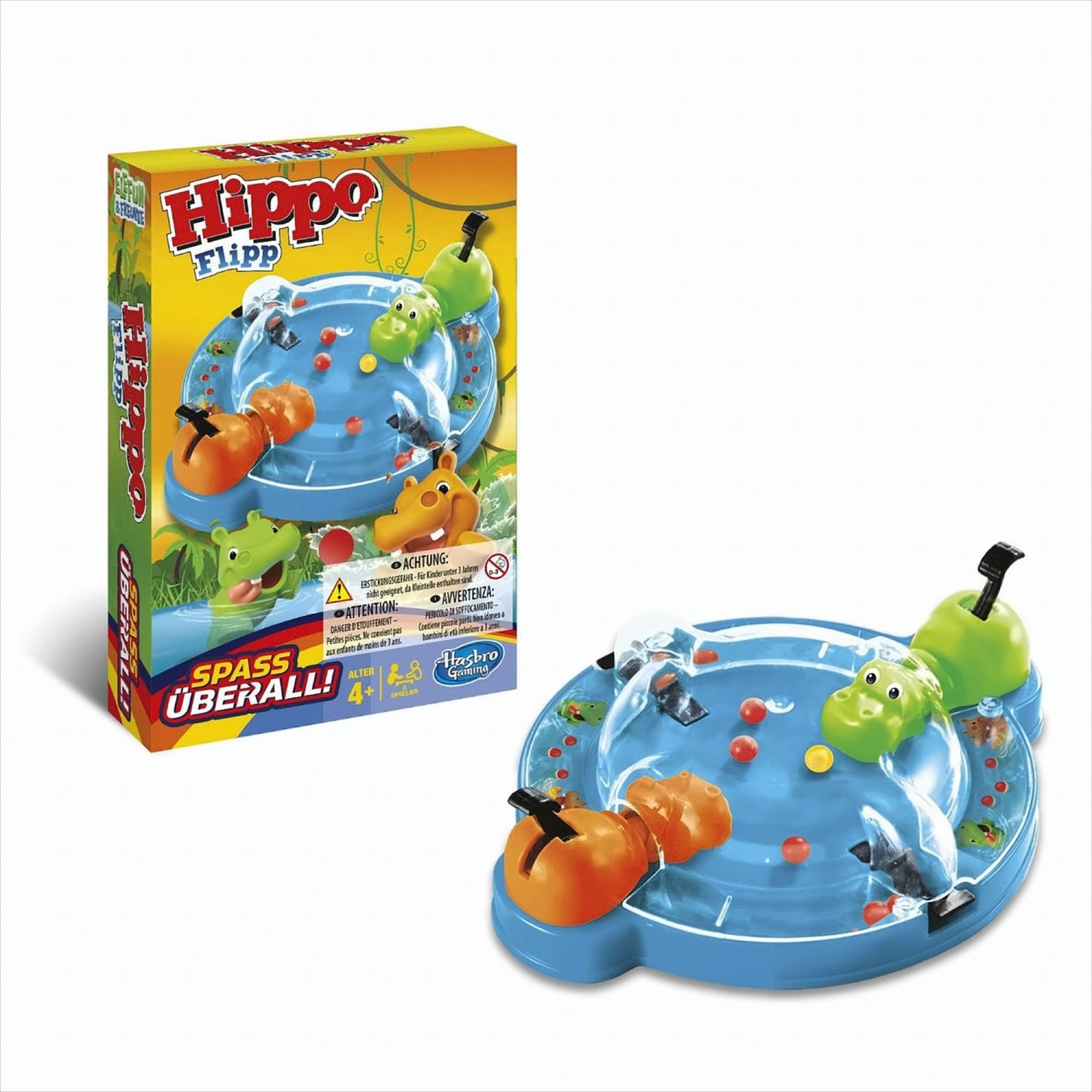 Bild von Hasbro B1001100 - Hippo Flip Kompakt, Reaktionsspiel, Reisespiel