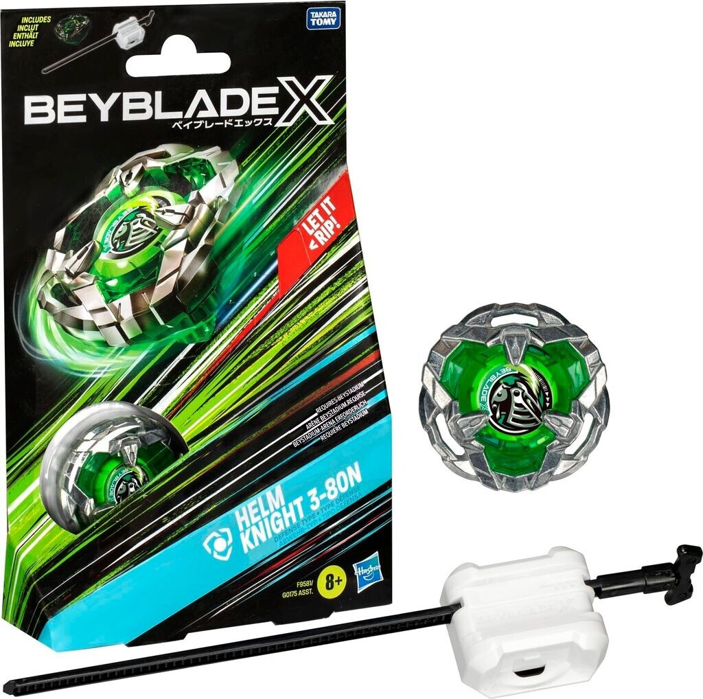 Bild von Hasbro Beyblade X Helm Knight 3-80N Starter Pack Set with Defense Type Top & Launcher Ages 8+